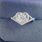 Adored 1 Carat Moissanite 925 Sterling Silver Heart Ring
